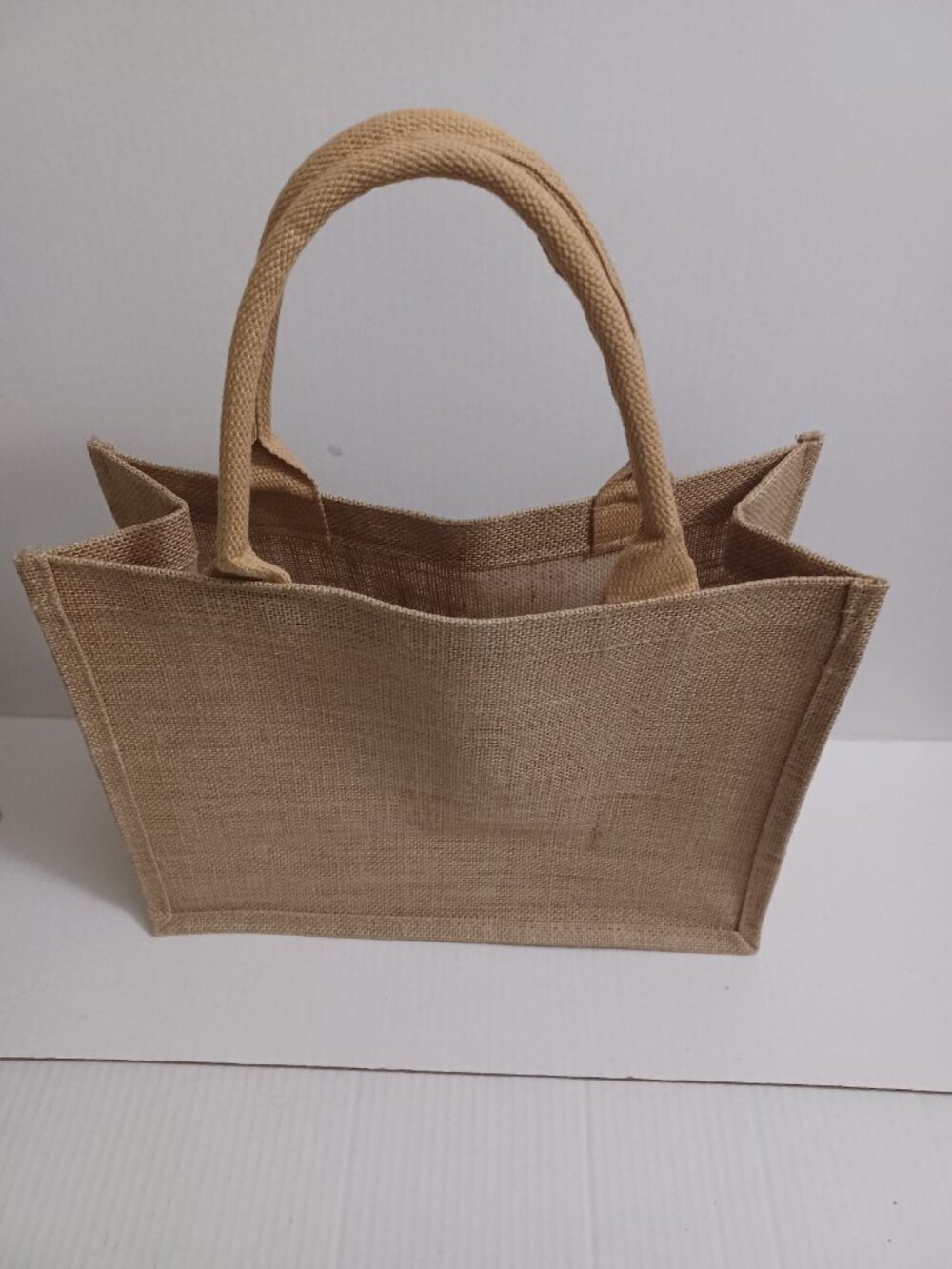 BURLAP REUSABLE TOTE BAG
